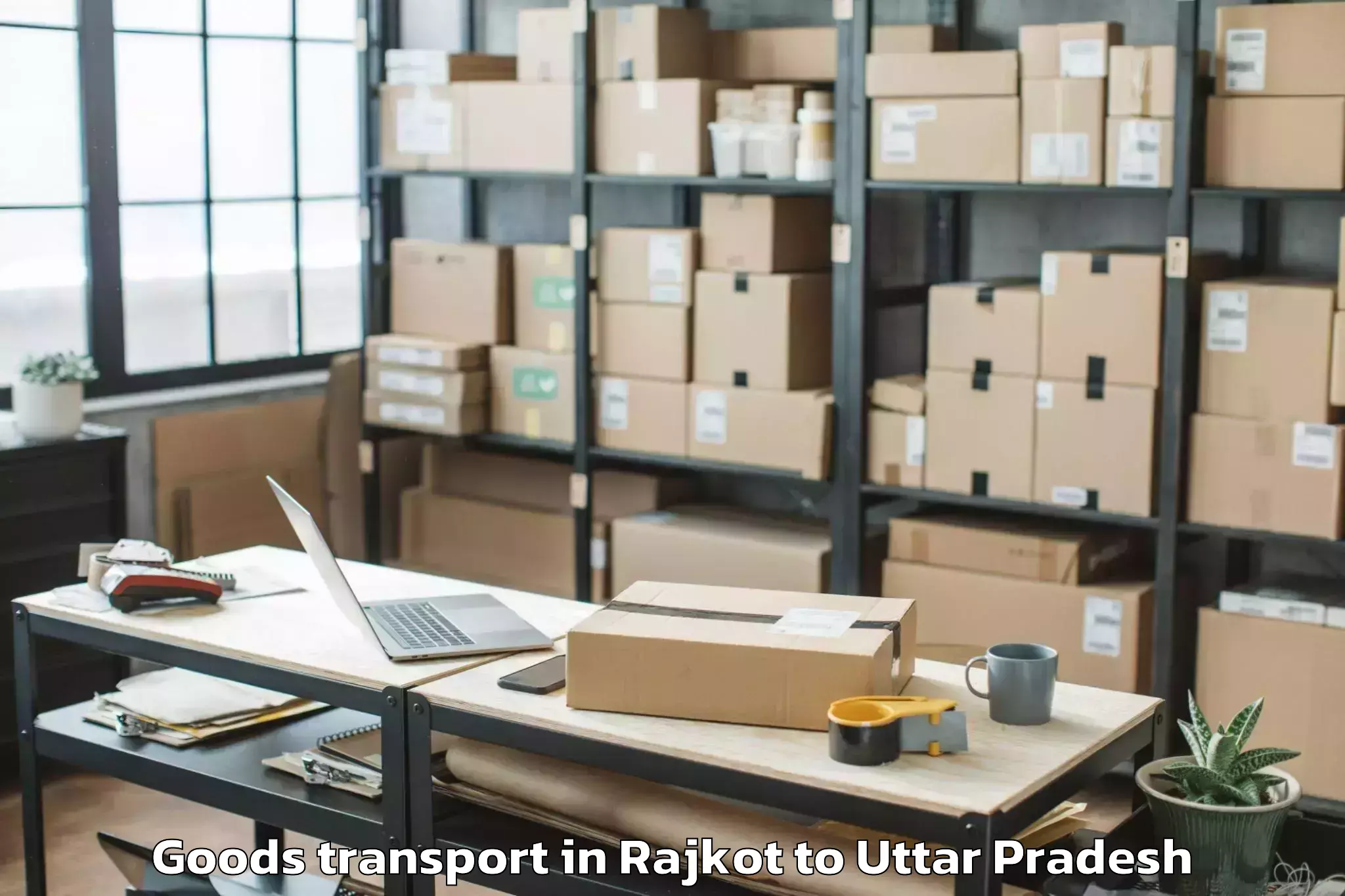 Hassle-Free Rajkot to Etah Goods Transport